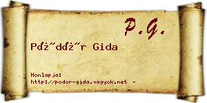 Pödör Gida névjegykártya
